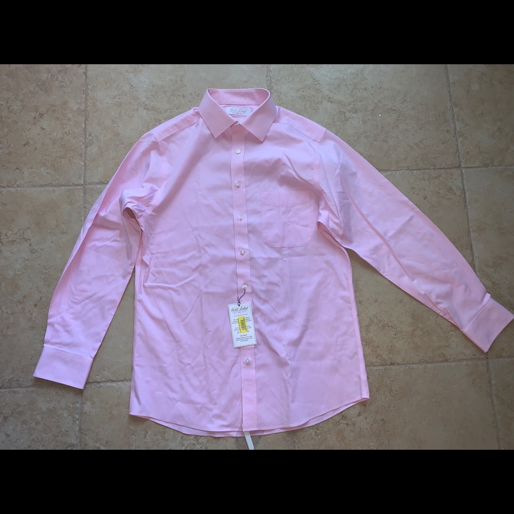 Pink button down dress shirt